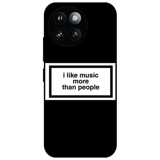 I Like Music More Than People - Glossy Metal Silicone Case for Redmi Xiaomi 14 Civi