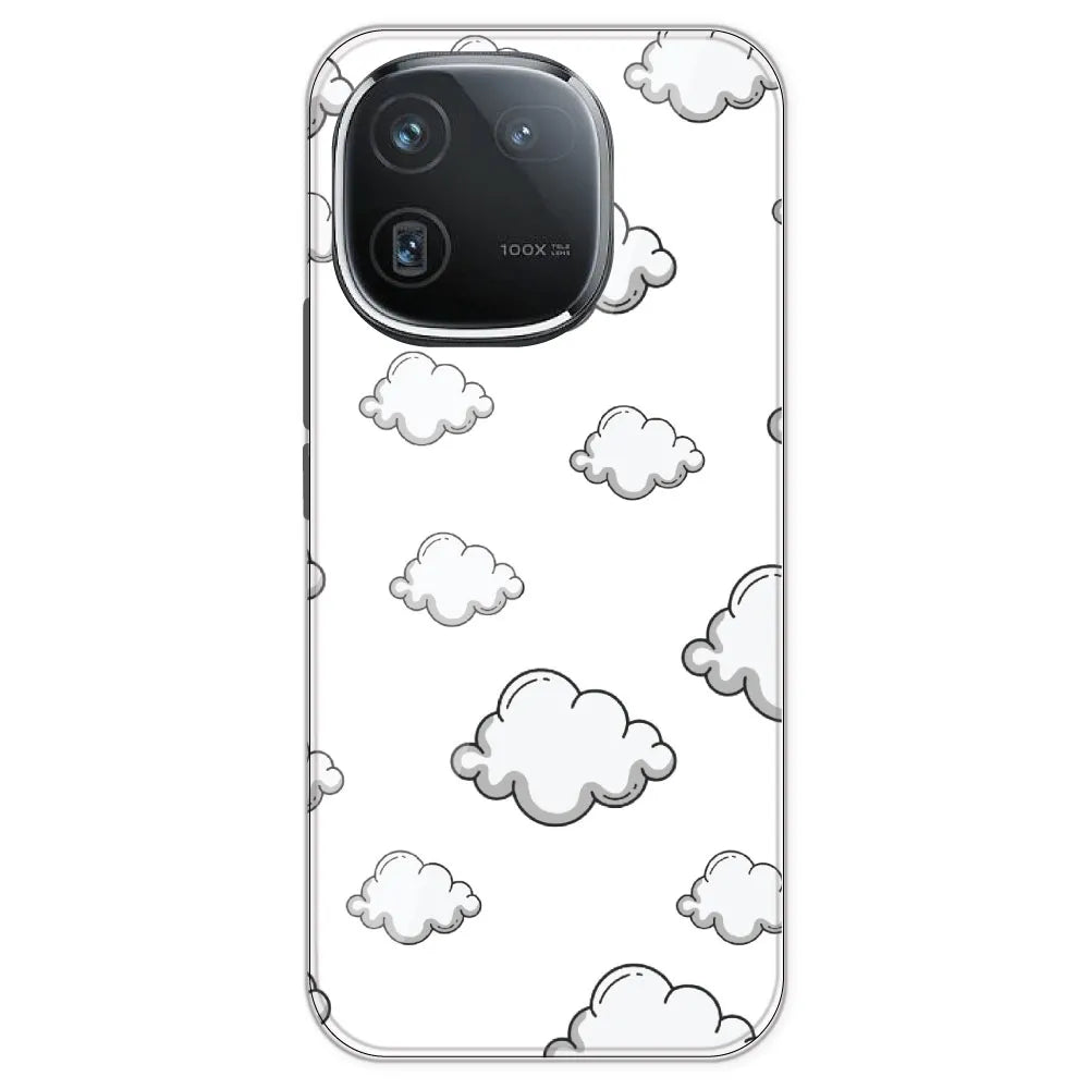 Clouds - Clear Printed Silicone Case For IQOO 12