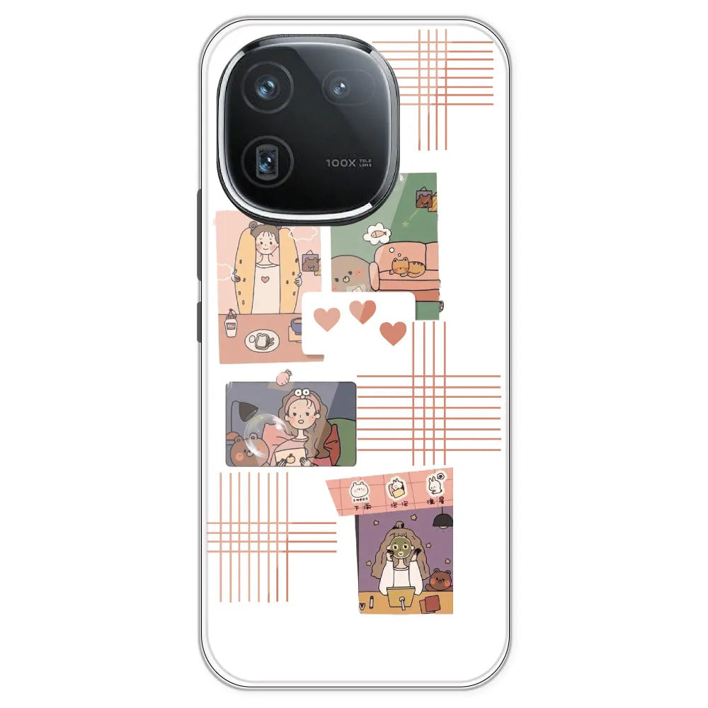 Cute Girl - Clear Printed Silicone Case For IQOO 12