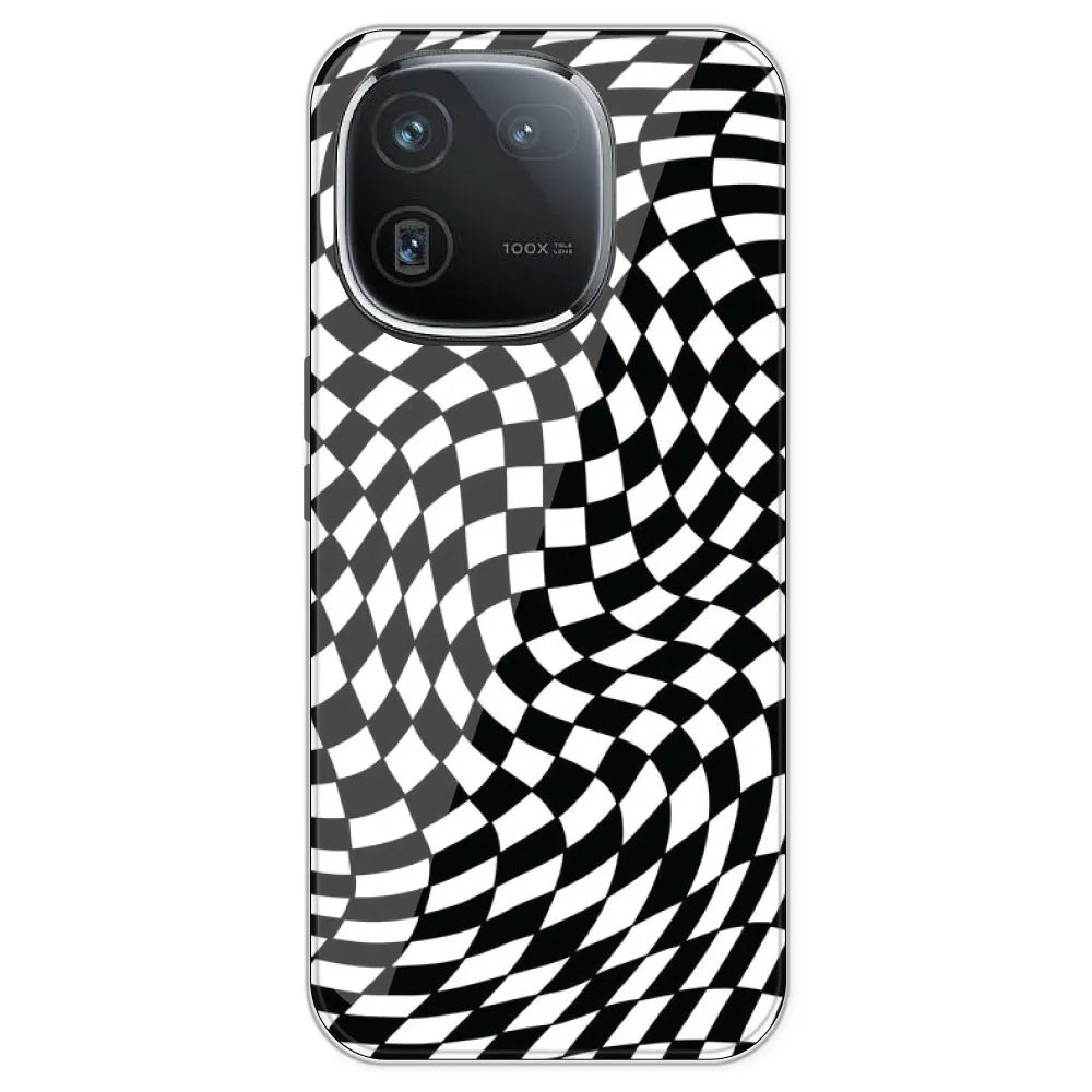 Checks - Printed Silicone Case For IQOO 12