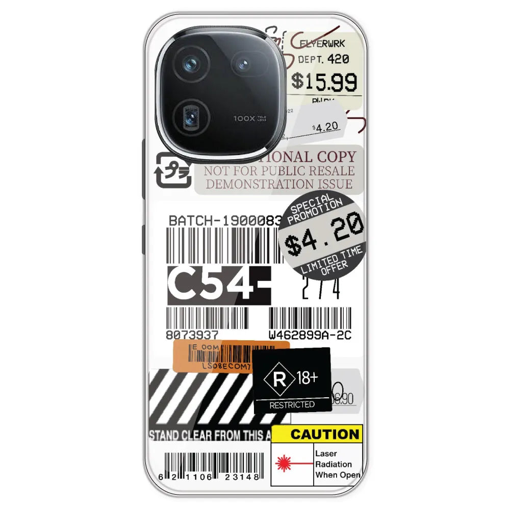 Labels - Clear Printed Silicone Case For IQOO 12