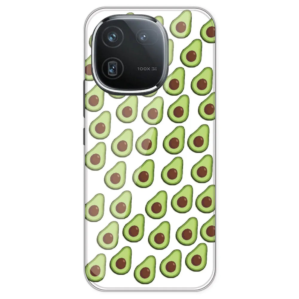 Avocado - Clear Printed Silicone Case For IQOO 12
