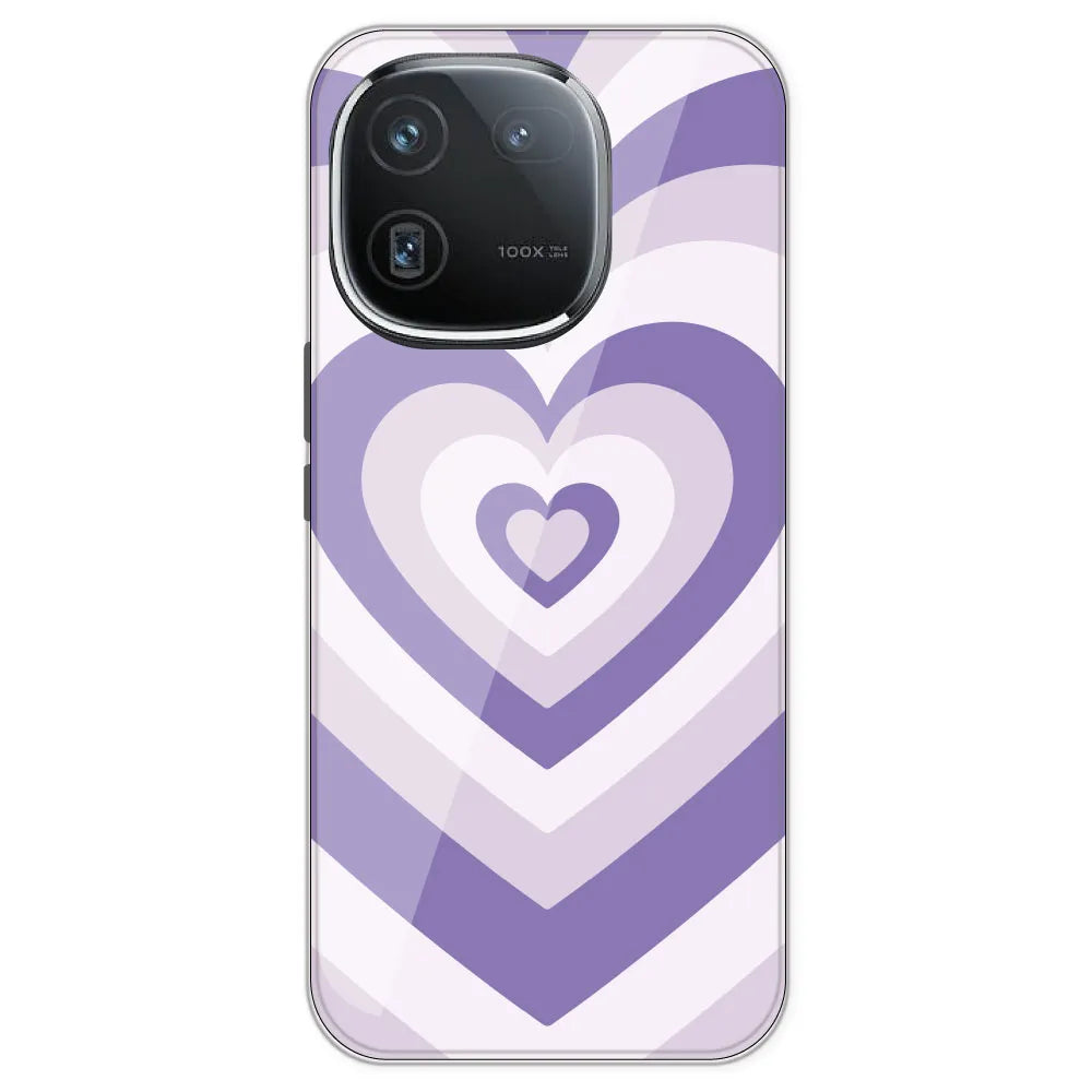Dark Purple Hearts - Printed Silicone Case For IQOO 12