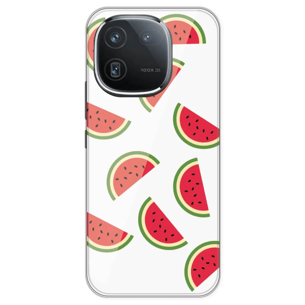 Watermelons - Clear Printed Silicone Case For IQOO 12