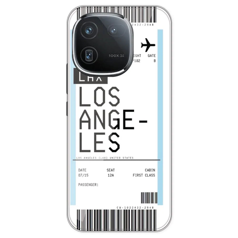 Los Angeles Ticket - Clear Printed Silicone Case For IQOO 12