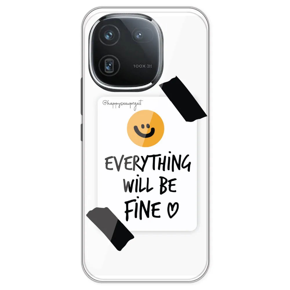 Everything Will Be Fine - Clear Printed Silicone Case For IQOO 12