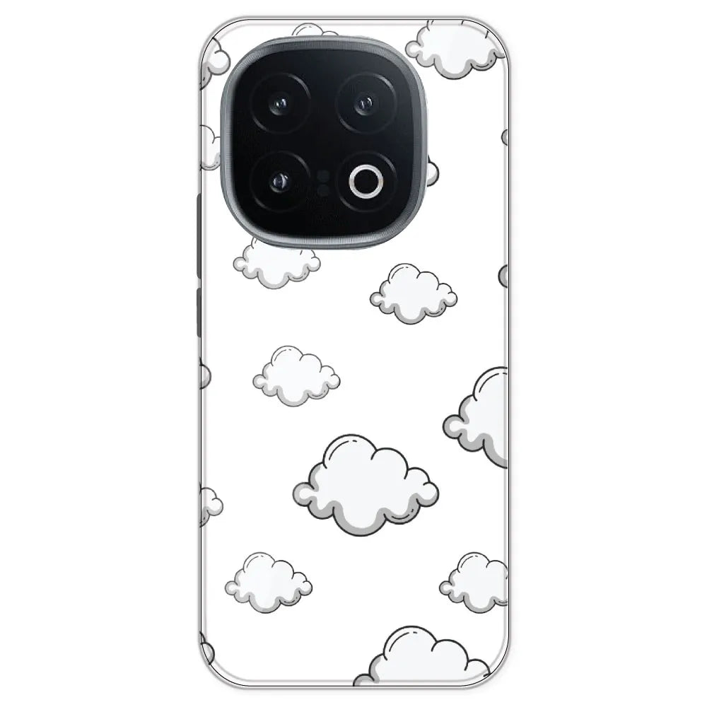 Clouds - Clear Printed Silicone Case For IQOO 13