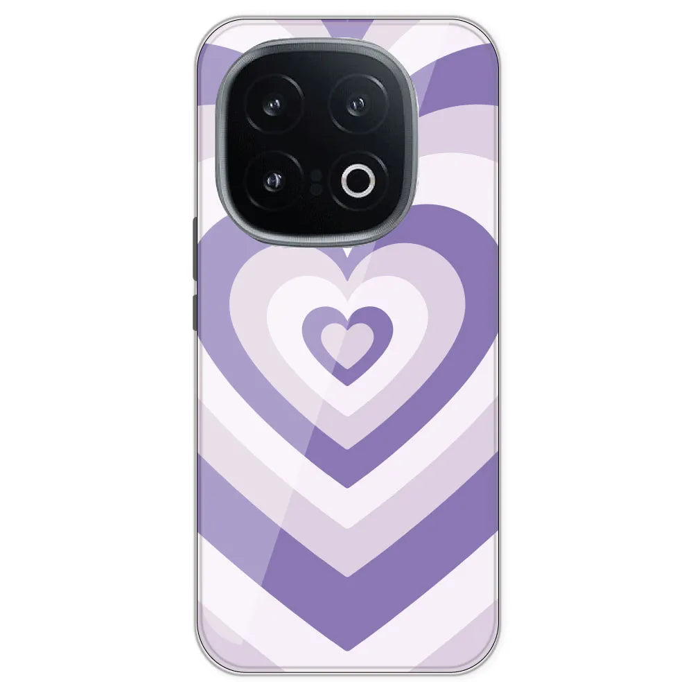 Dark Purple Hearts - Printed Silicone Case For IQOO 13