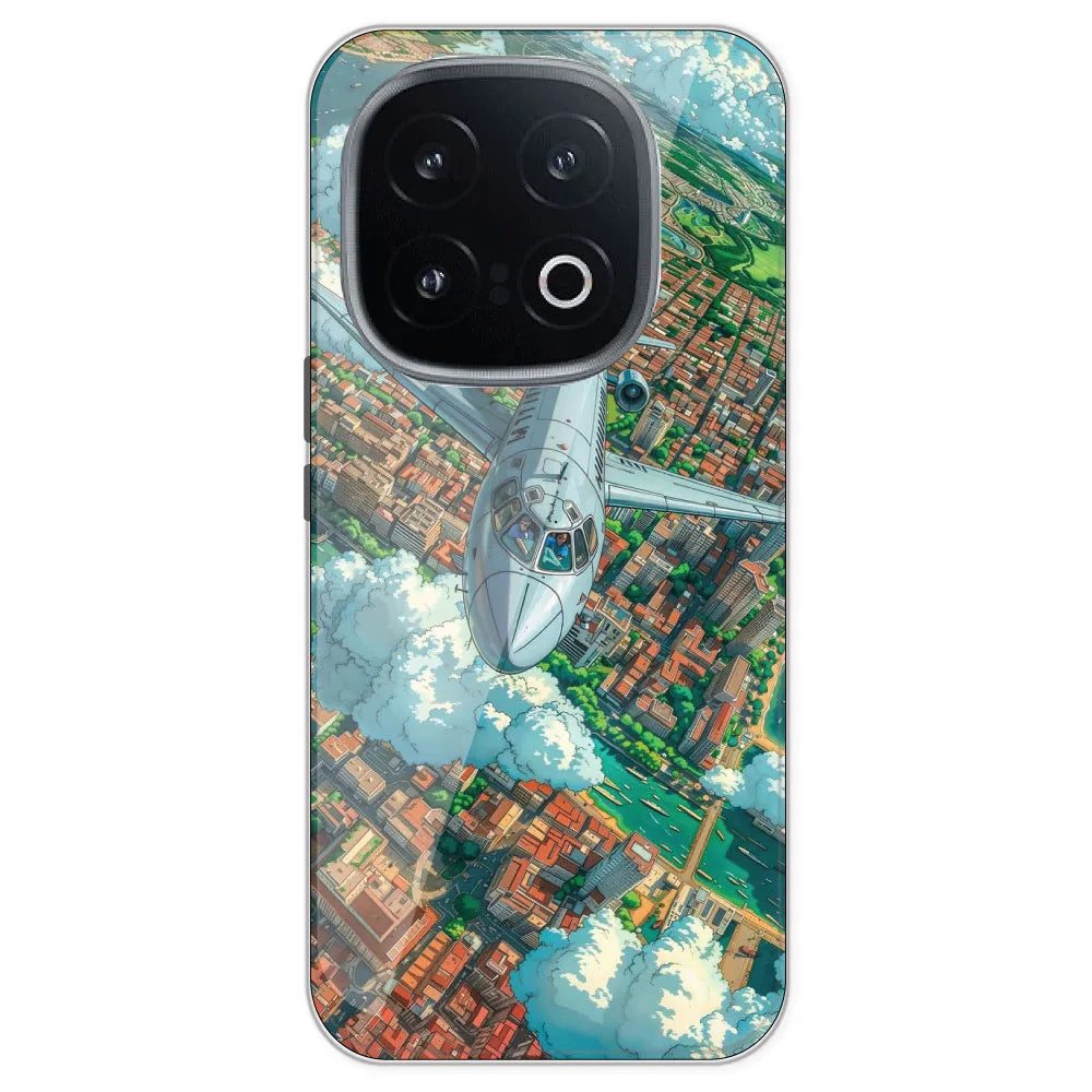 Flying Over City - Printed Silicone Case For IQOO 13