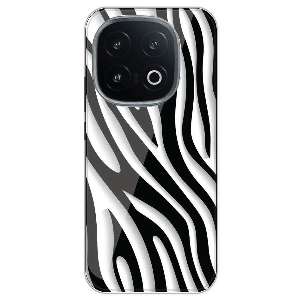 Zebra Print - Clear Printed Silicone Case For IQOO 13
