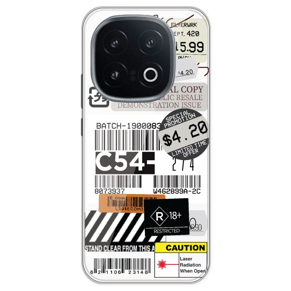 Labels - Clear Printed Silicone Case For IQOO 13