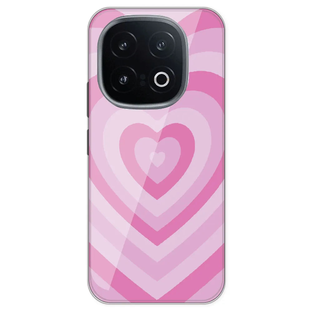 Pink Hearts - Printed Silicone Case For IQOO 13
