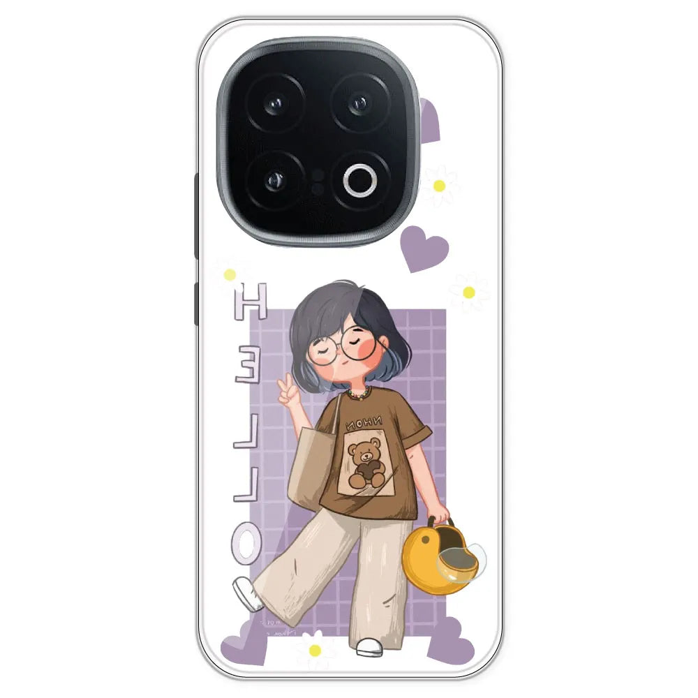 Introvert Girl - Clear Printed Silicone Case For IQOO 13