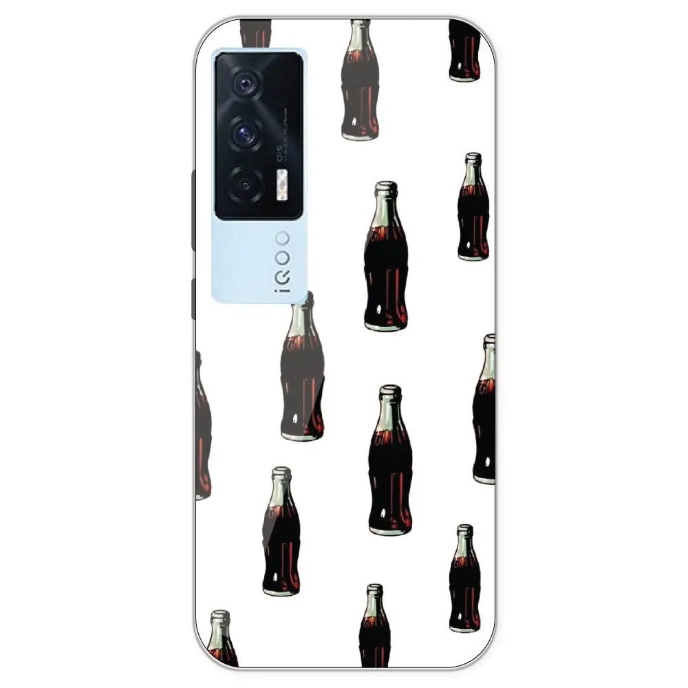 Soft Drinks - Clear Printed Silicone Case For IQOO 7