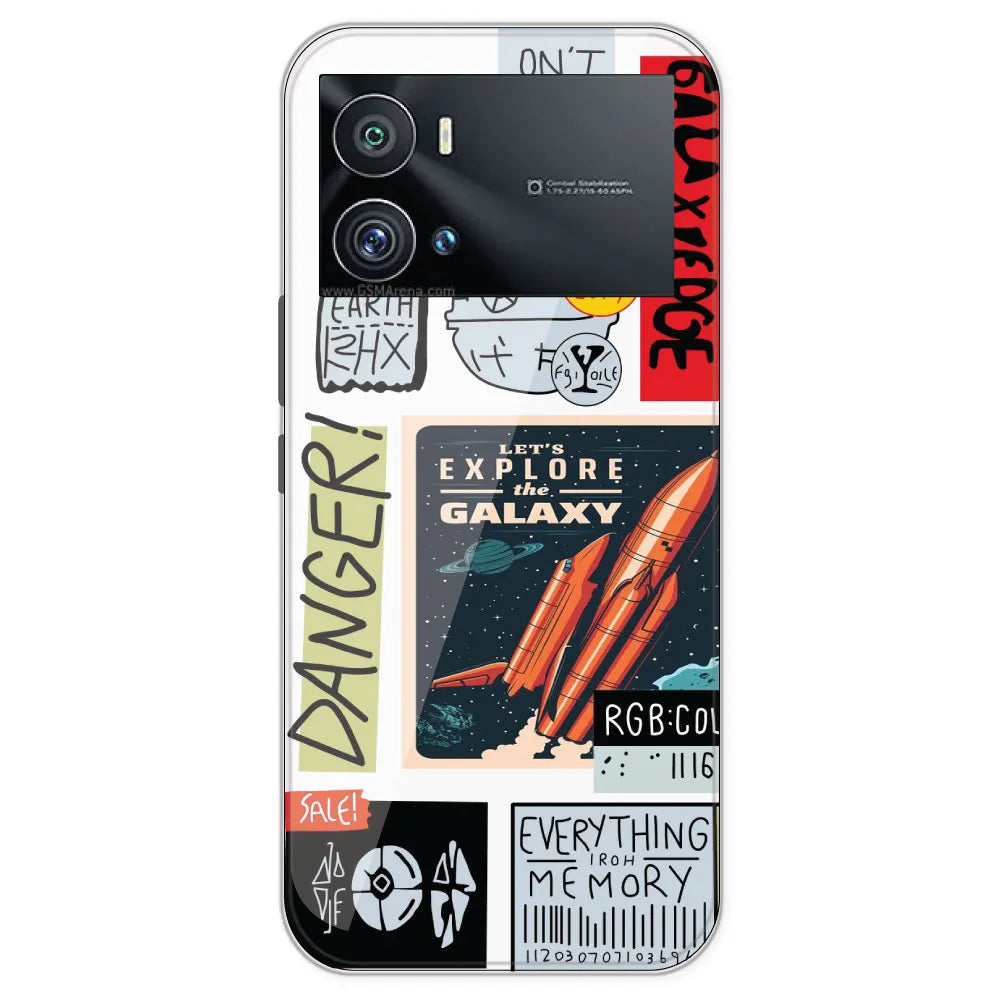 Galaxy - Clear Printed Silicone Case For IQOO 9 Pro