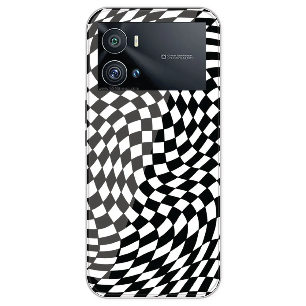 Checks - Printed Silicone Case For IQOO 9 Pro