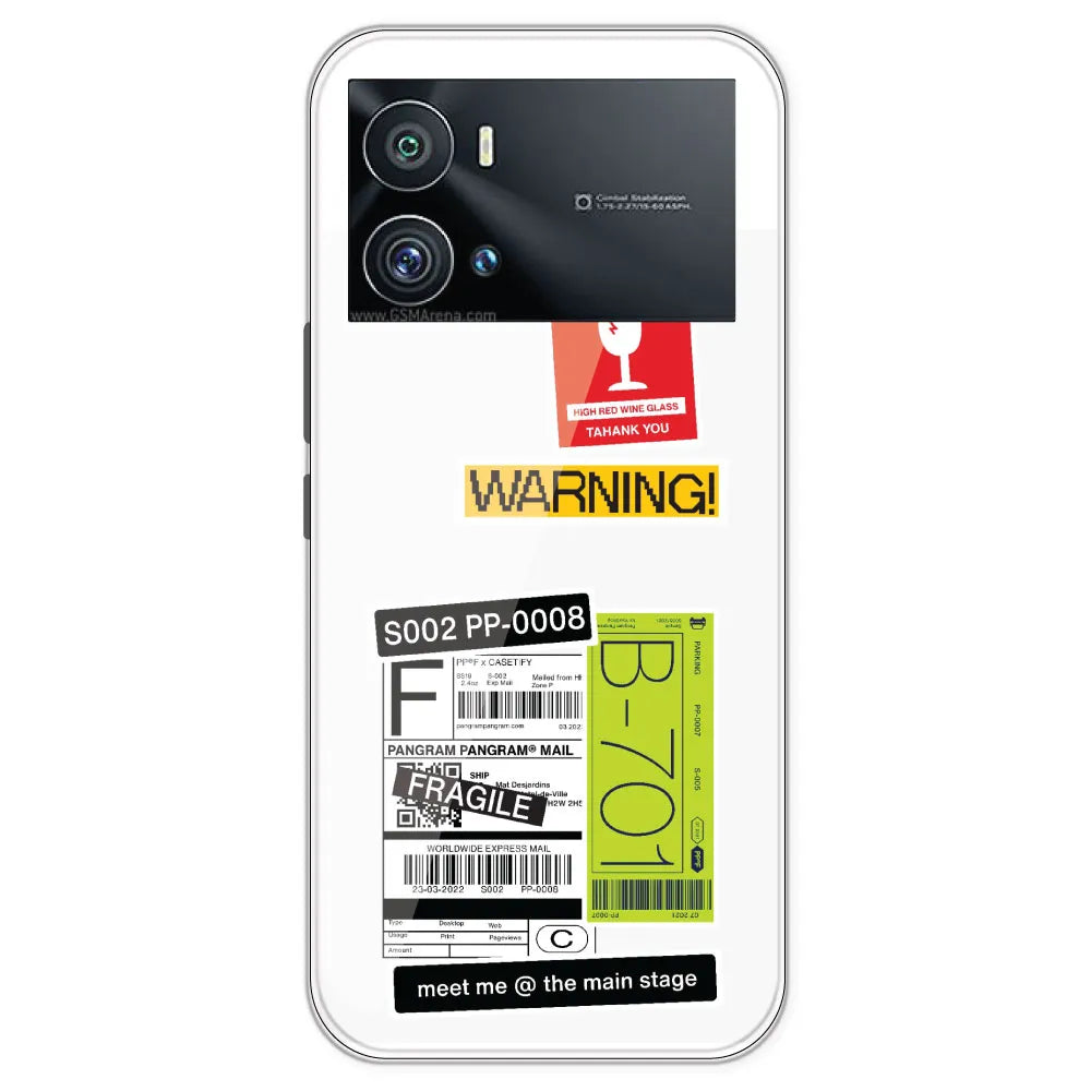 Fragile Labels - Clear Printed Silicone Case For IQOO 9 Pro