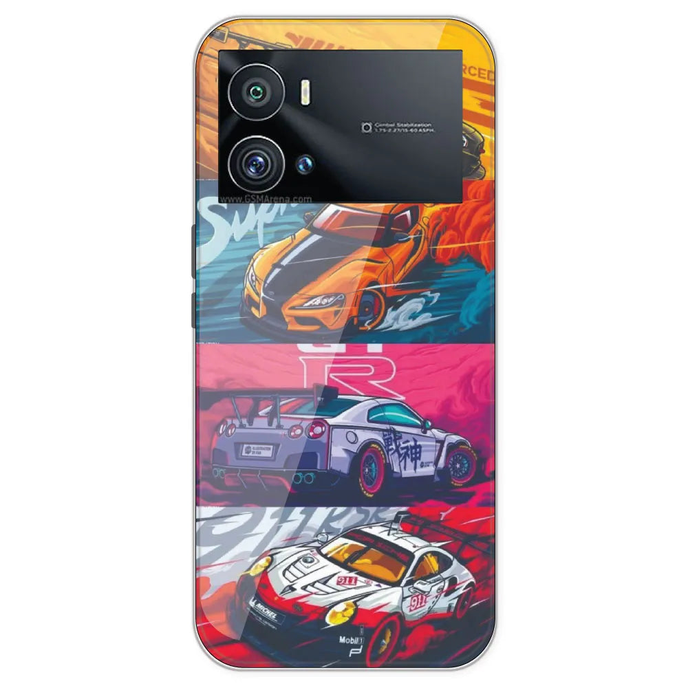 Sports Cars - Printed Silicone Case For IQOO 9 Pro