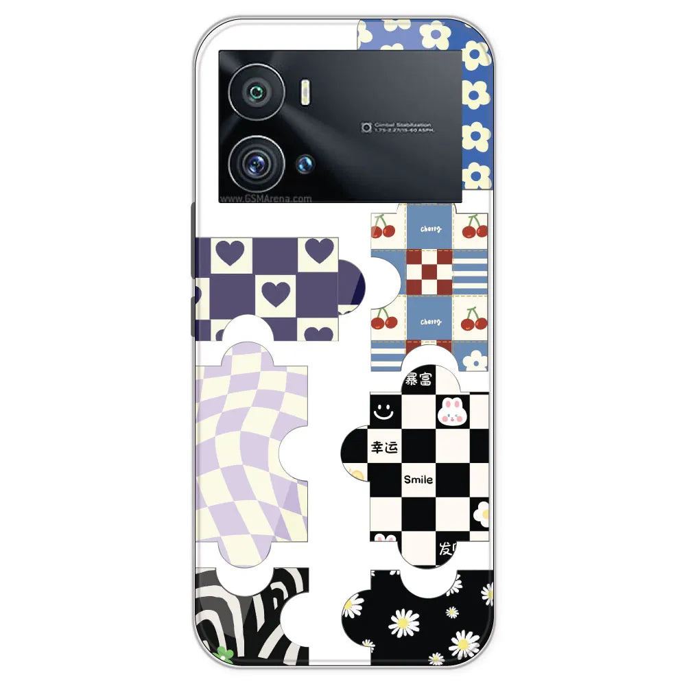 Aesthetic Puzzle - Clear Printed Silicone Case For IQOO 9 Pro