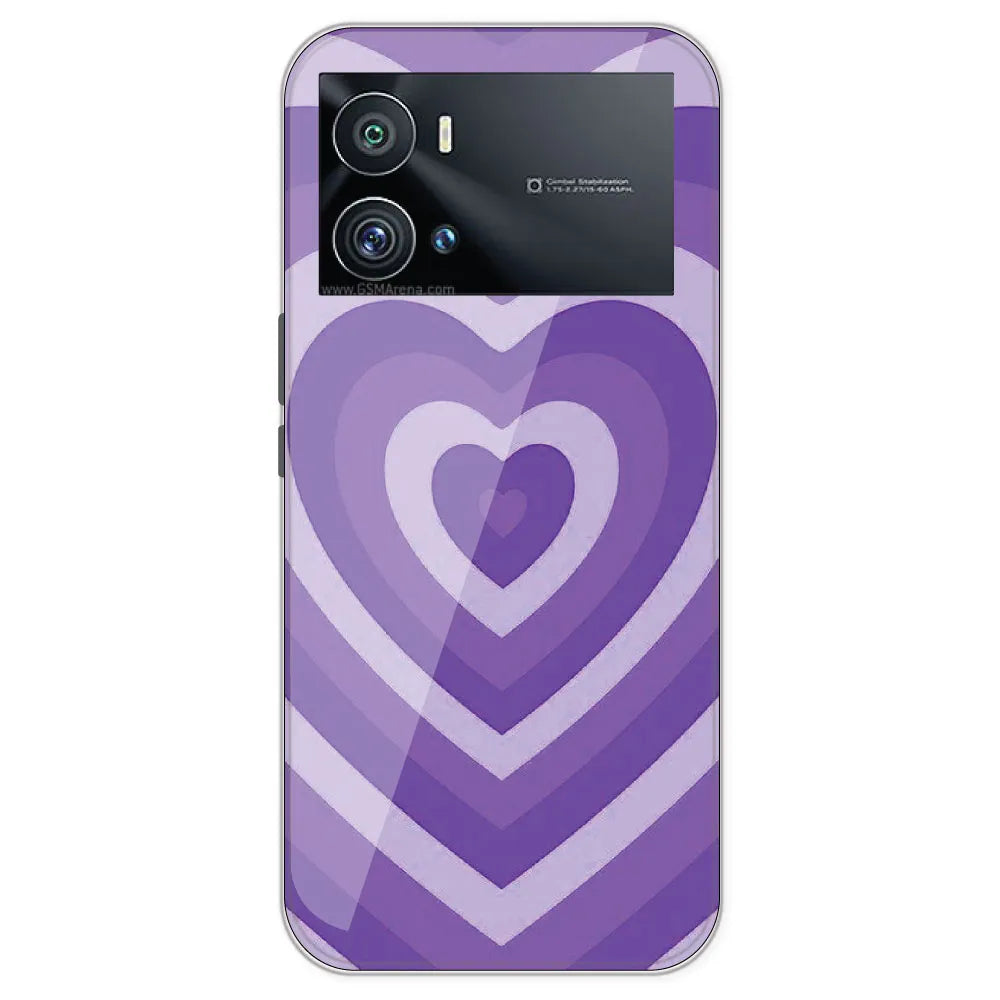 Purple Hearts - Printed Silicone 7Case For IQOO 9 Pro