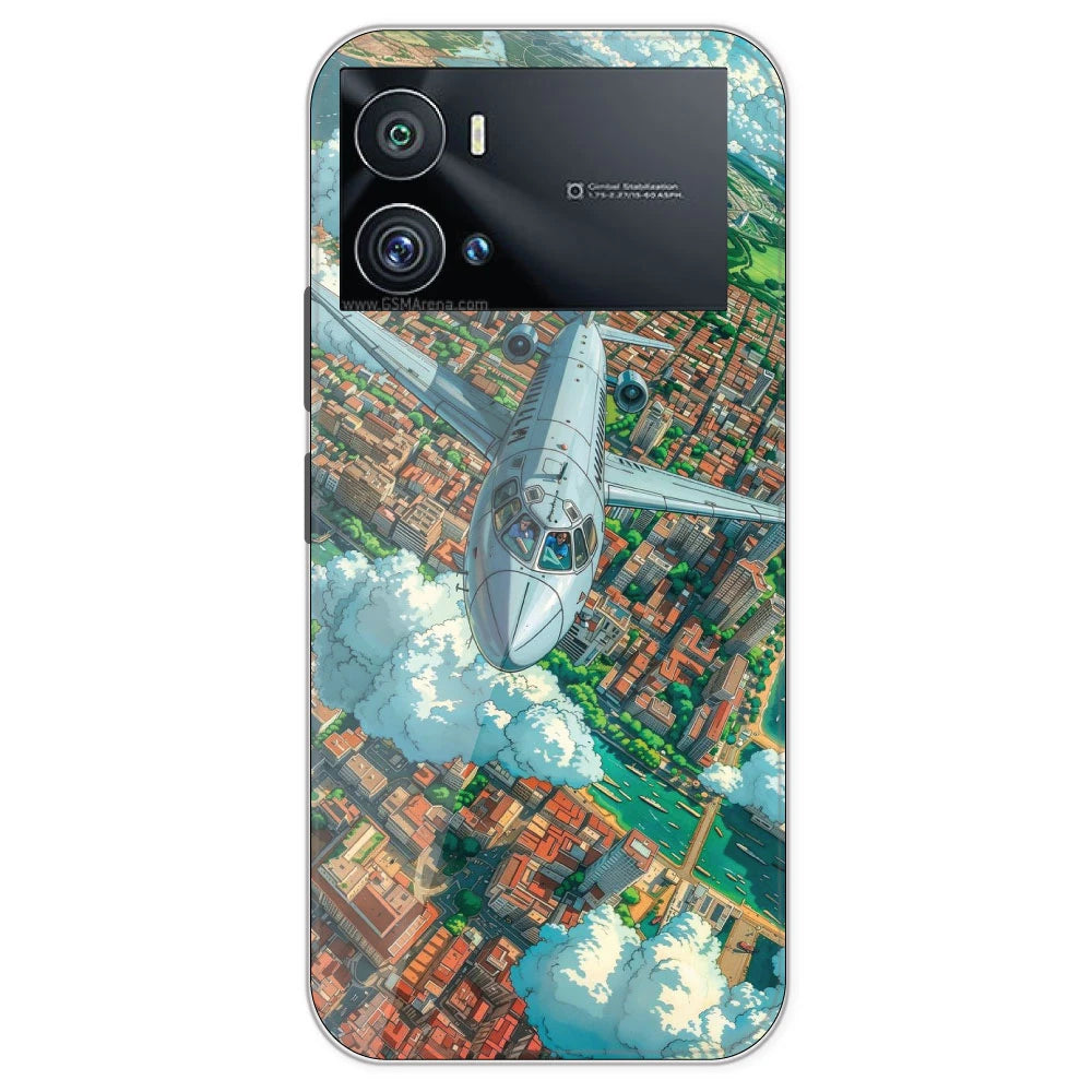 Flying Over City - Printed Silicone Case For IQOO 9 Pro