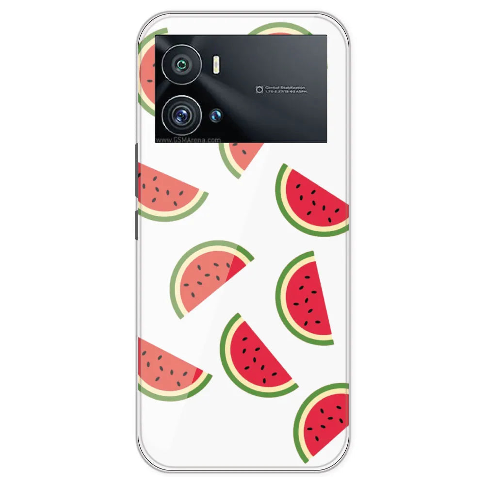 Watermelons - Clear Printed Silicone Case For IQOO 9 Pro