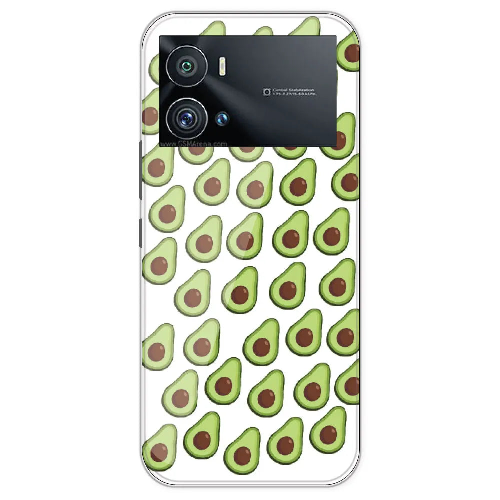 Avocado - Clear Printed Silicone Case For IQOO 9 Pro