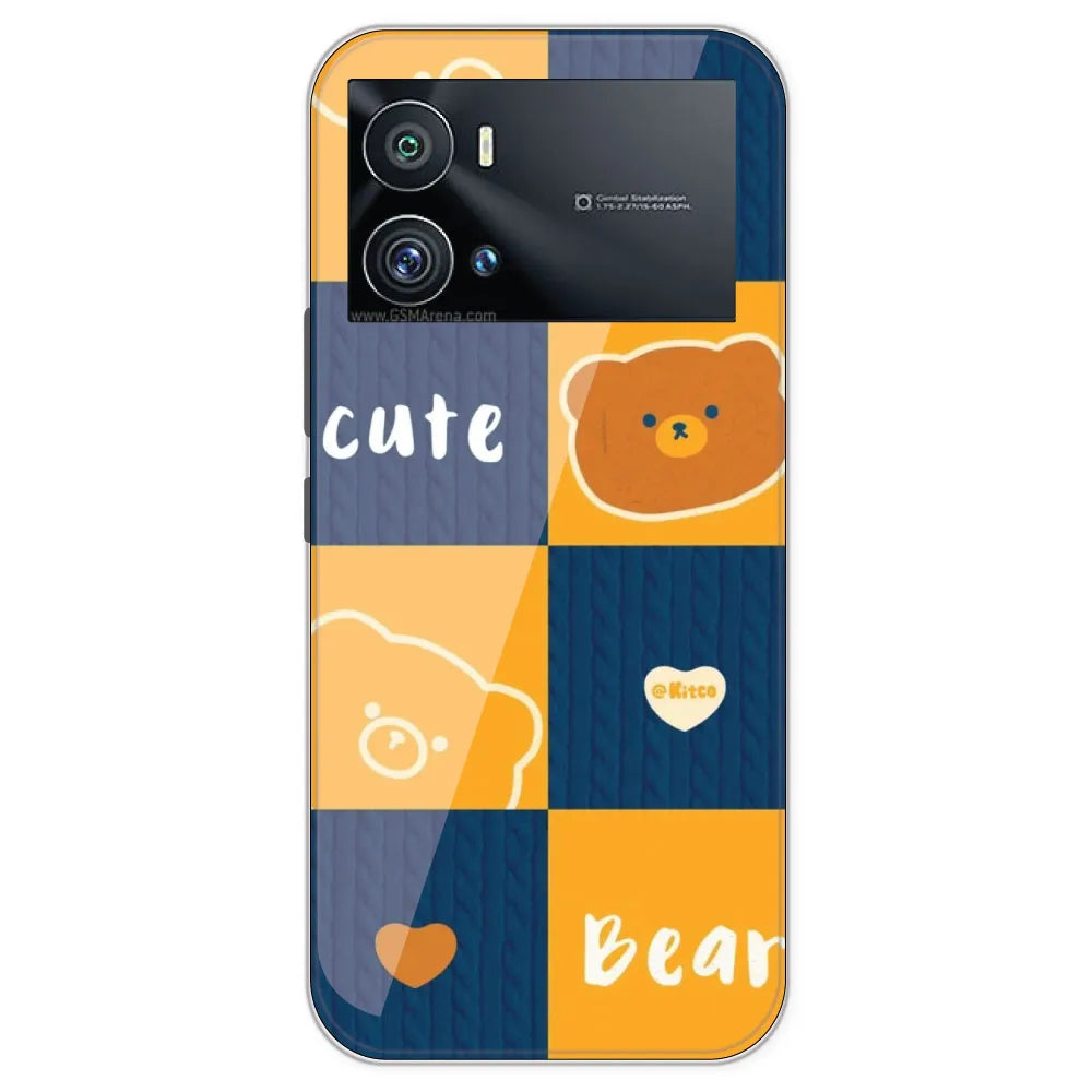 Cute Bear Collage - Printed Silicone Case For IQOO 9 Pro