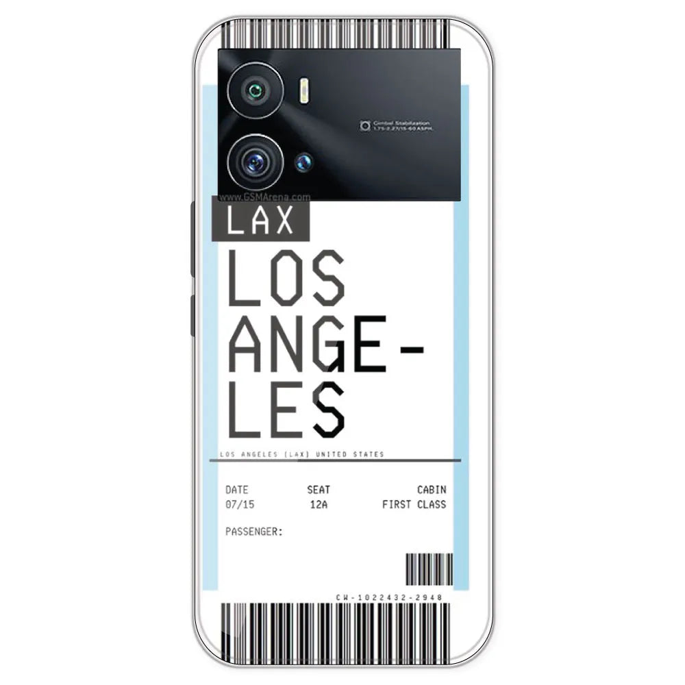 Los Angeles Ticket - Clear Printed Silicone Case For IQOO 9 Pro