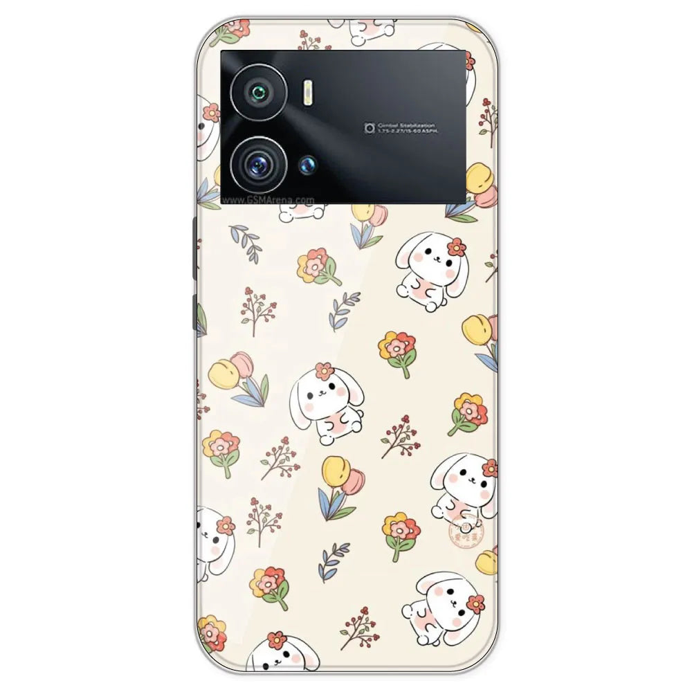 Cute Bunny - Printed Silicone Case For IQOO 9 Pro