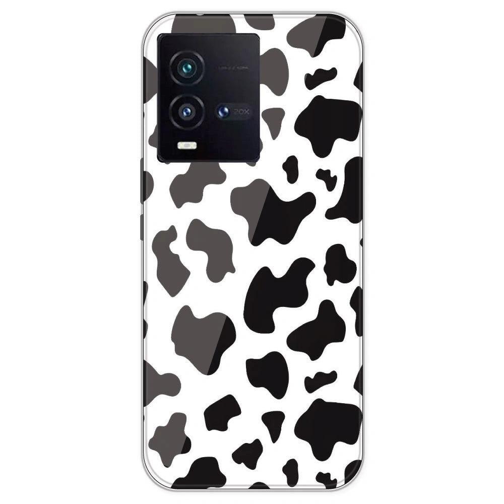 Cow Print - Clear Printed Silicone Case For IQOO 9SE