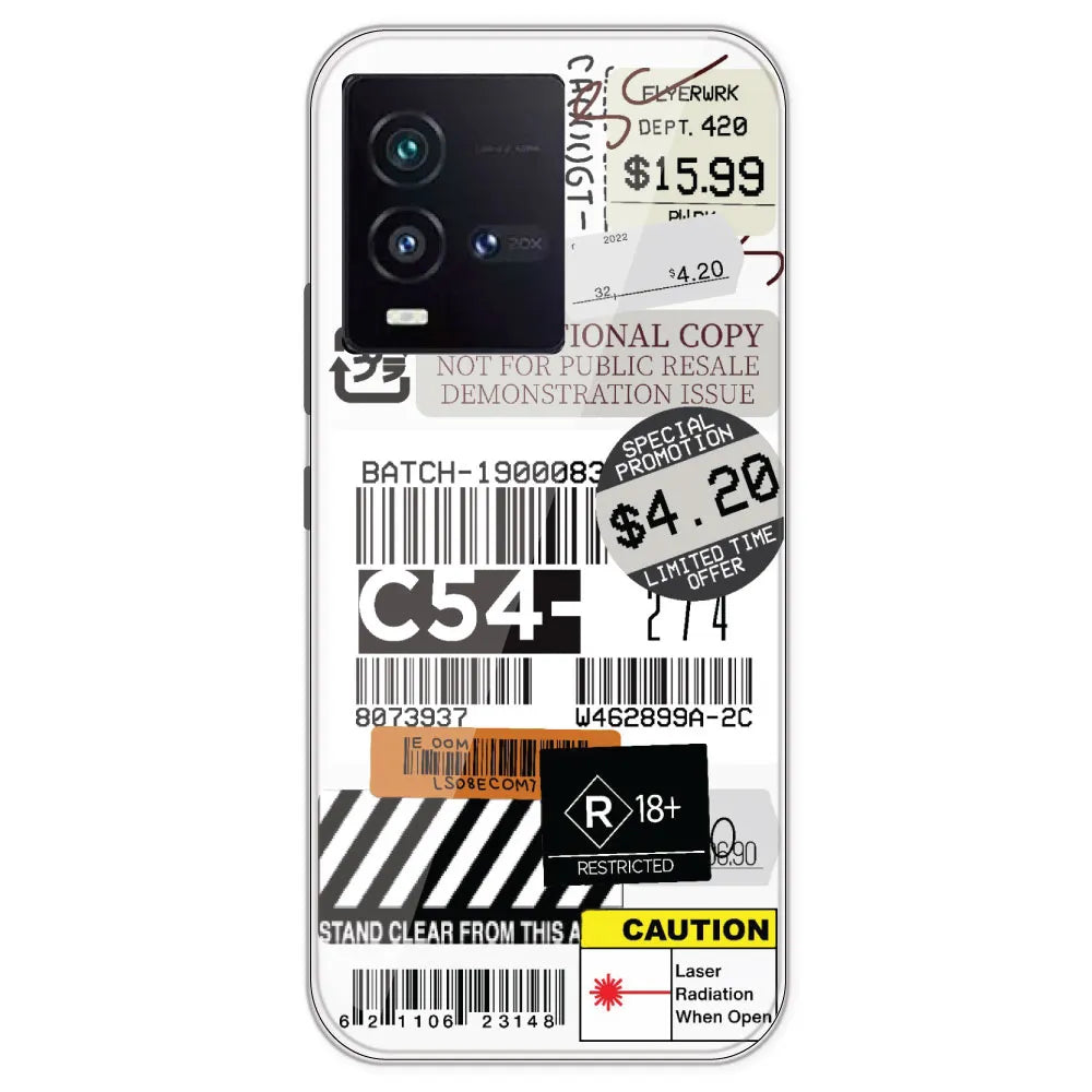 Labels - Clear Printed Silicone Case For IQOO 9SE