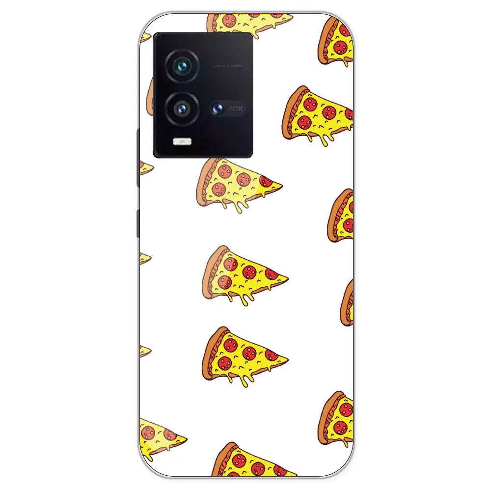 Pizza - Clear Printed Silicone Case For IQOO 9SE