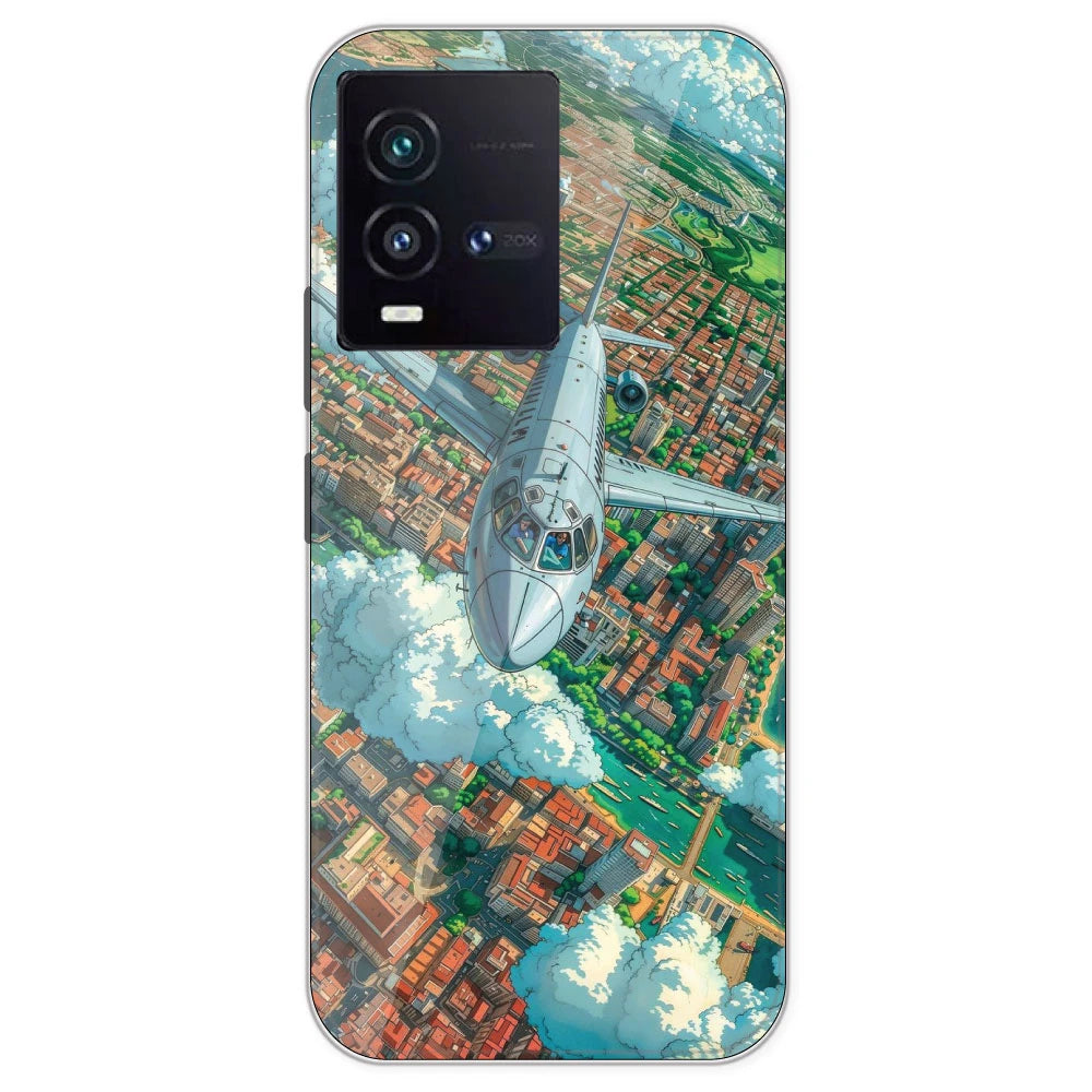 Flying Over City - Printed Silicone Case For IQOO 9SE