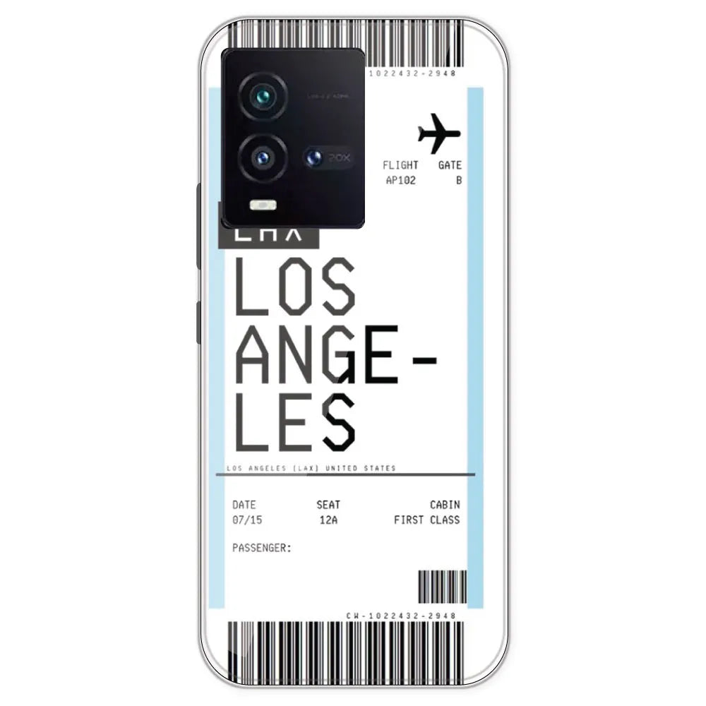 Los Angeles Ticket - Clear Printed Silicone Case For IQOO 9SE