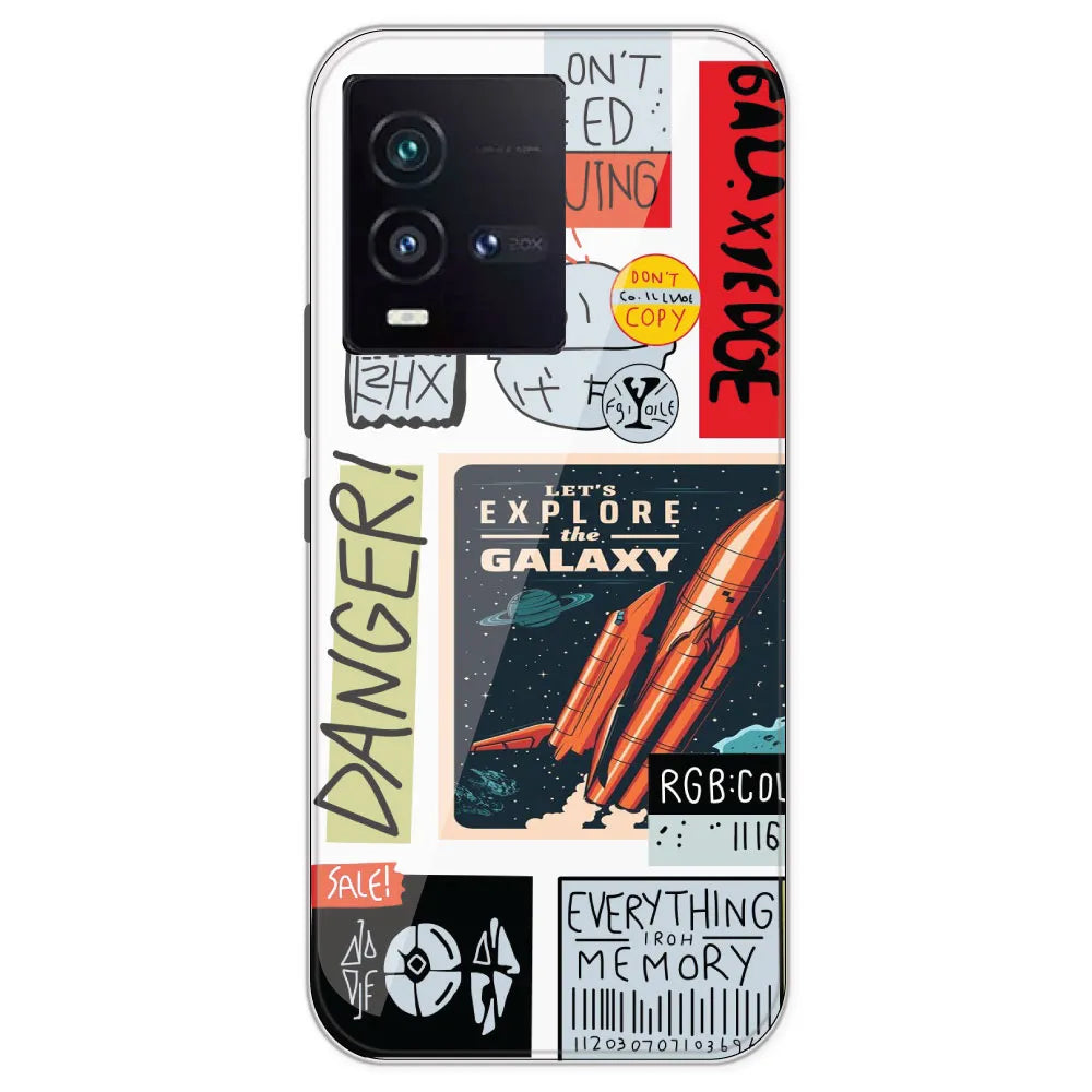 Galaxy - Clear Printed Silicone Case For IQOO 9SE