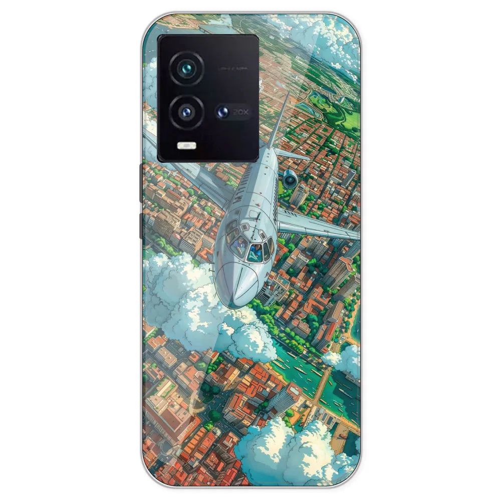 Flying Over City - Printed Silicone Case For IQOO 9SE