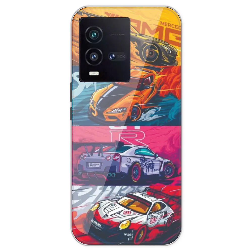 Sports Cars - Printed Silicone Case For IQOO 9SE
