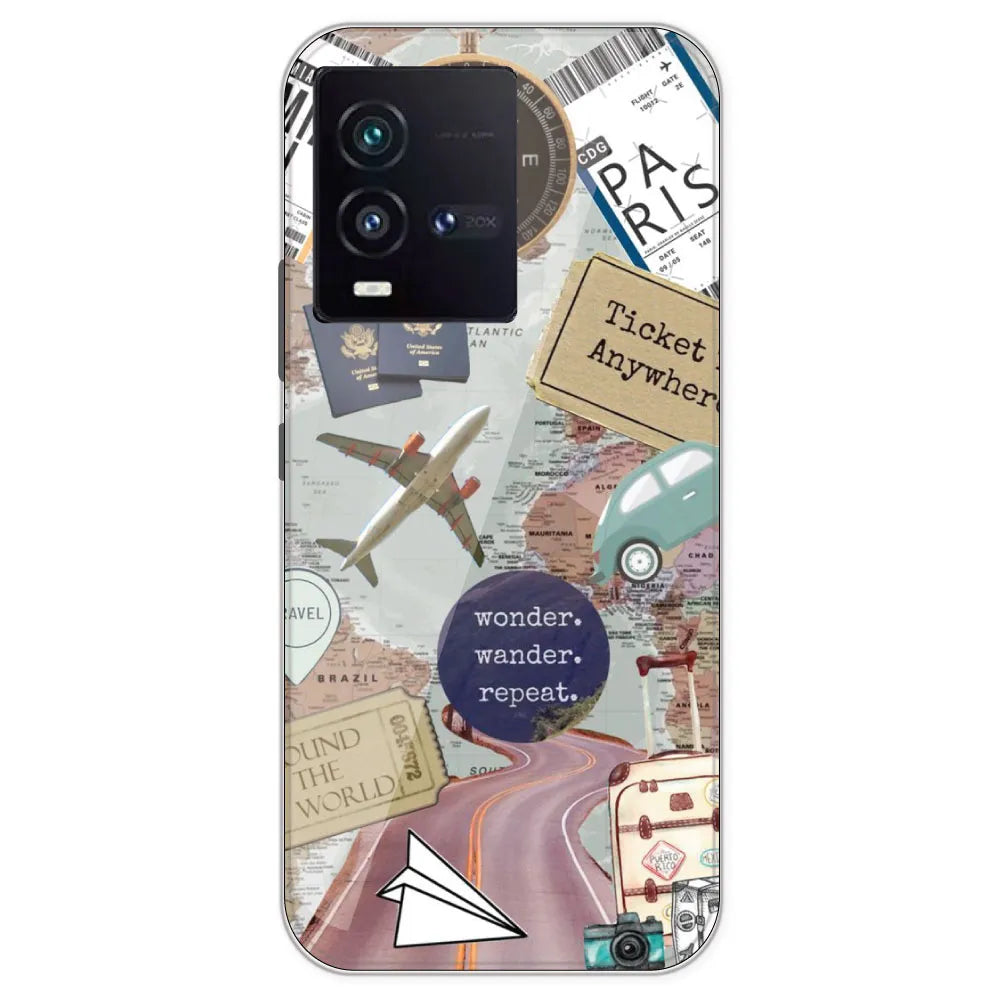 Travel Collage - Printed Silicone Case For IQOO 9SE