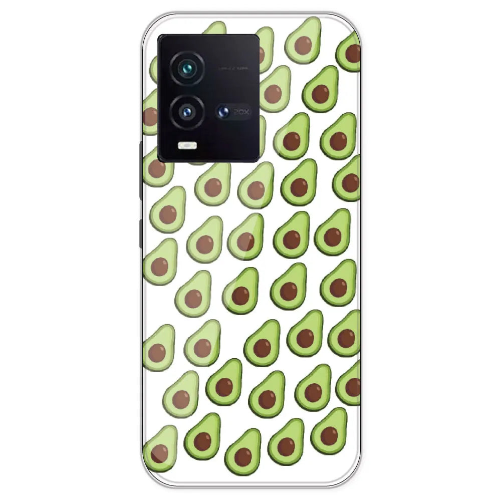 Avocado - Clear Printed Silicone Case For IQOO 9SE
