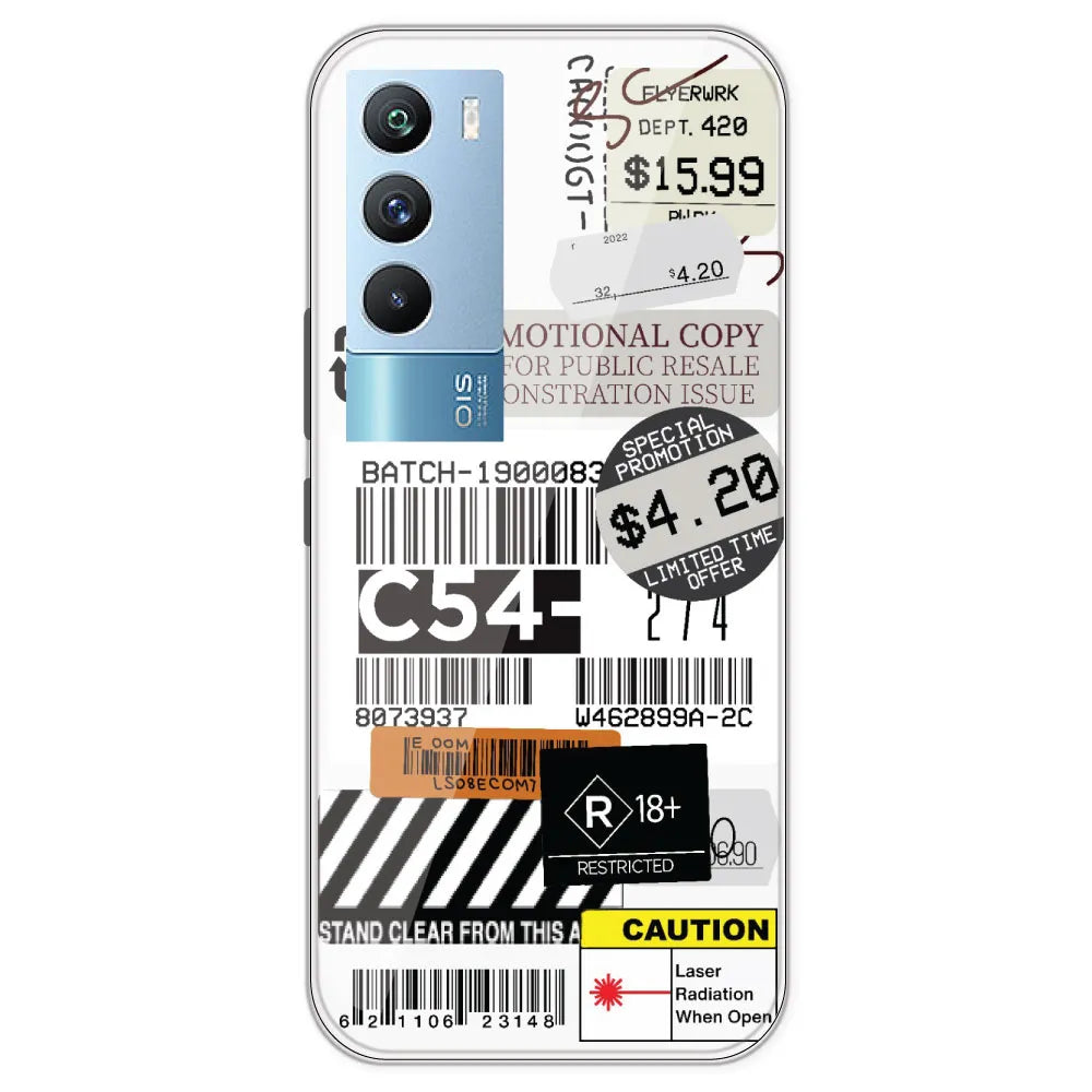 Labels - Clear Printed Silicone Case For IQOO 9T