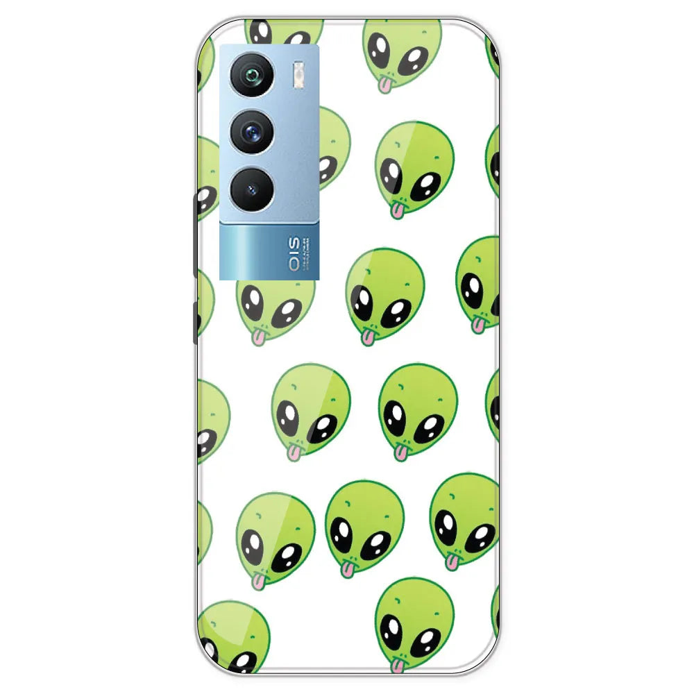 Alien - Clear Printed Silicone Case For IQOO 9T