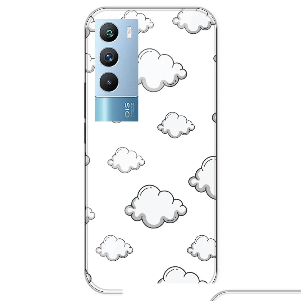 Clouds - Clear Printed Silicone Case For IQOO 9T