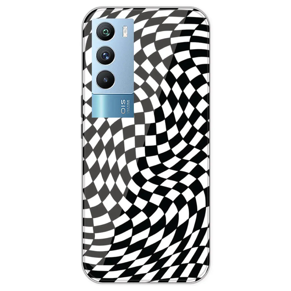 Checks - Printed Silicone Case For IQOO 9T