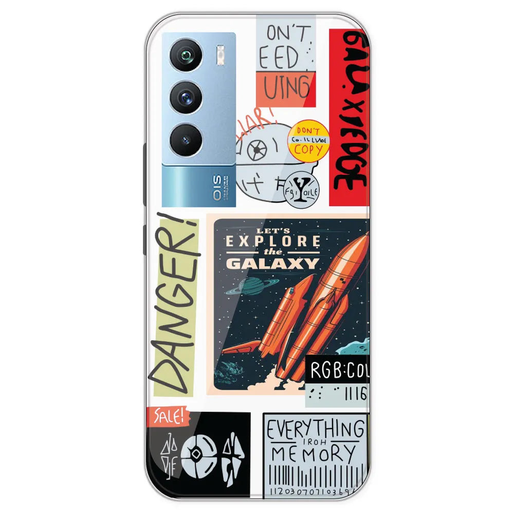 Galaxy - Clear Printed Silicone Case For IQOO 9T