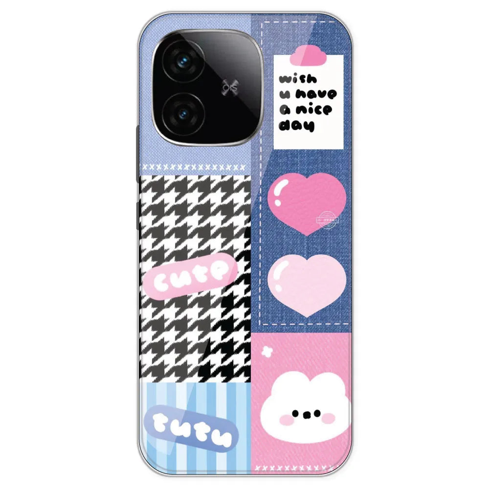 Cute Pink Bear Collage - Printed Silicone Case For IQOO Neo 10R