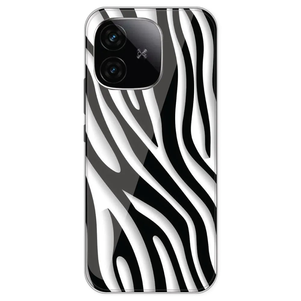 Zebra Print - Clear Printed Silicone Case For IQOO Neo 10R
