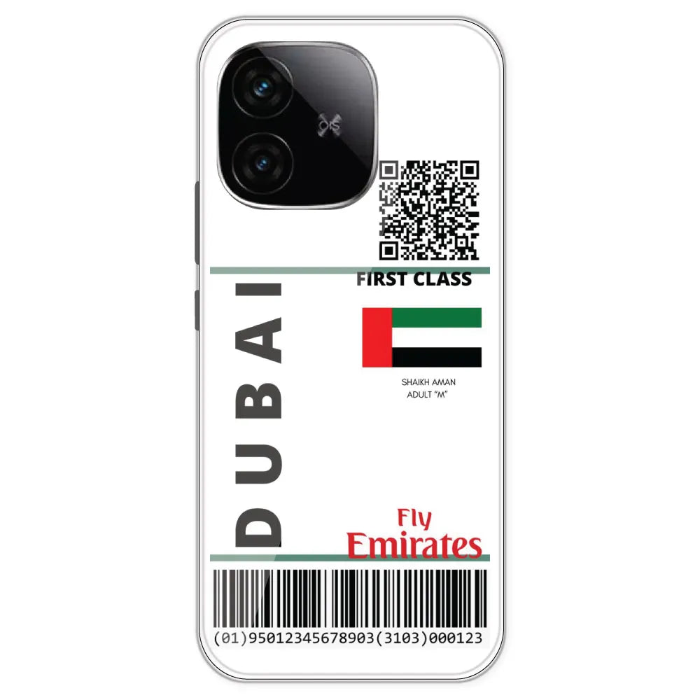 Dubai Ticket - Clear Printed Silicone Case For IQOO Neo 10R