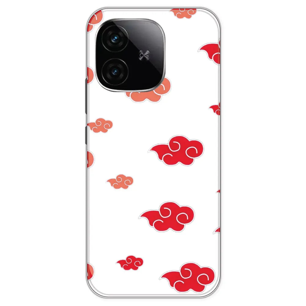 Red Clouds - Clear Printed Silicone Case For IQOO Neo 10R