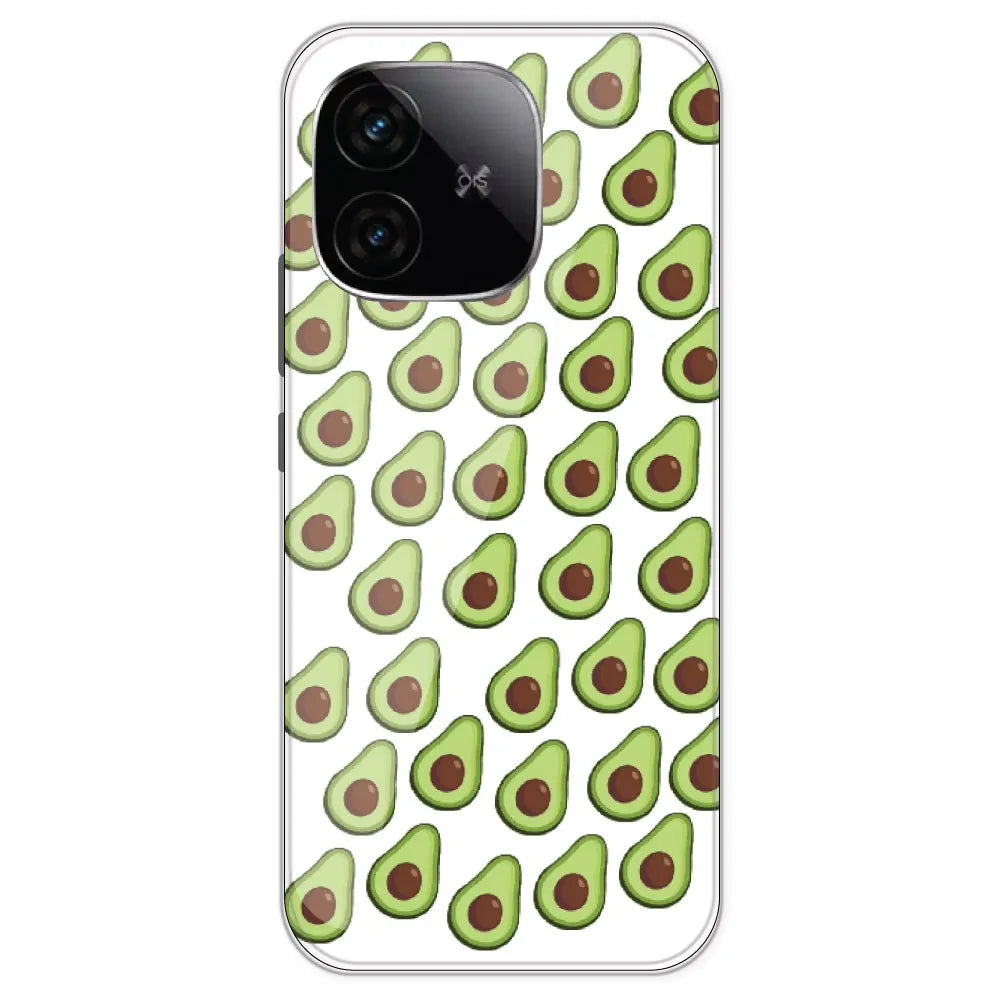 Avocado - Clear Printed Silicone Case For IQOO Neo 10R